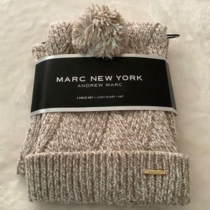 Hat & Scarf, 2 pc, Marc New York, Andrew Mark, NWT, MSRP $78